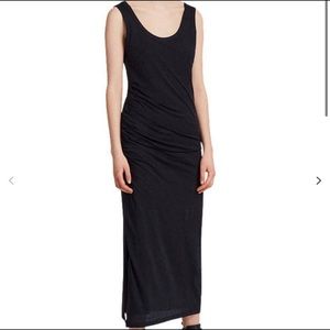 Allsaints Tina Ruched Dress Black Large